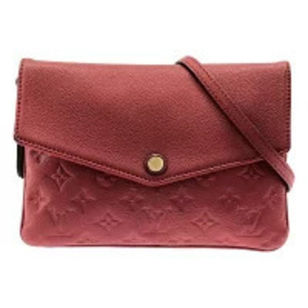 Louis Vuitton Twice crossbody bag embossed Empreinte leather Red